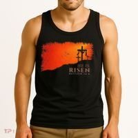 He Is Risen Matthew 286 Jesus Christ Cross Gift Tank Top thumb 3