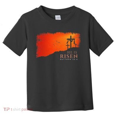 He Is Risen Matthew 286 Jesus Christ Cross Gift Toddler T-Shirt