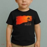 He Is Risen Matthew 286 Jesus Christ Cross Gift Toddler T-Shirt thumb 2