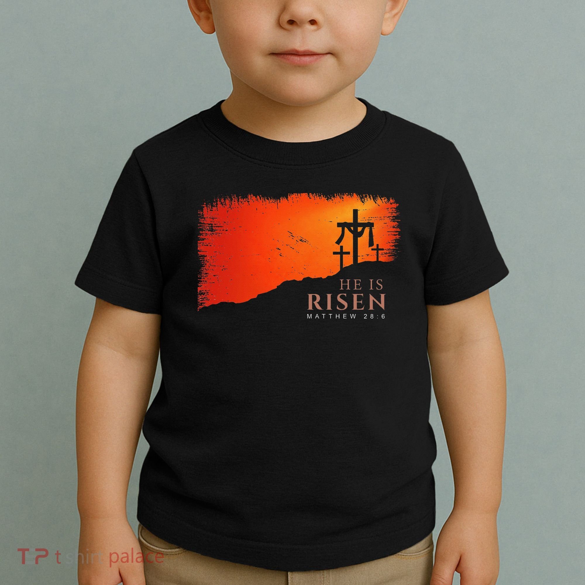 He Is Risen Matthew 286 Jesus Christ Cross Gift Toddler T-Shirt