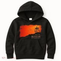 He Is Risen Matthew 286 Jesus Christ Cross Gift Kids Hoodie thumb 0