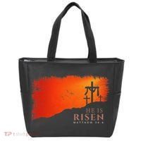 He Is Risen Matthew 286 Jesus Christ Cross Gift Tote Bag thumb 0
