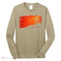 He Is Risen Matthew 286 Jesus Christ Cross Gift Long Sleeve Shirt thumb 0