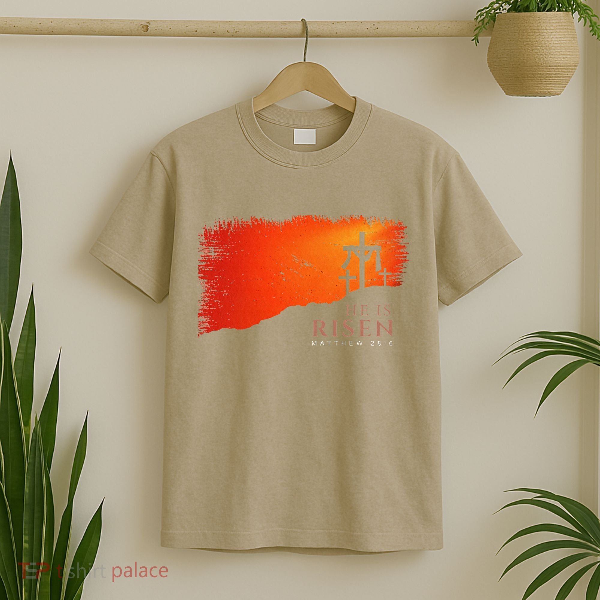 He Is Risen Matthew 286 Jesus Christ Cross Gift T-Shirt