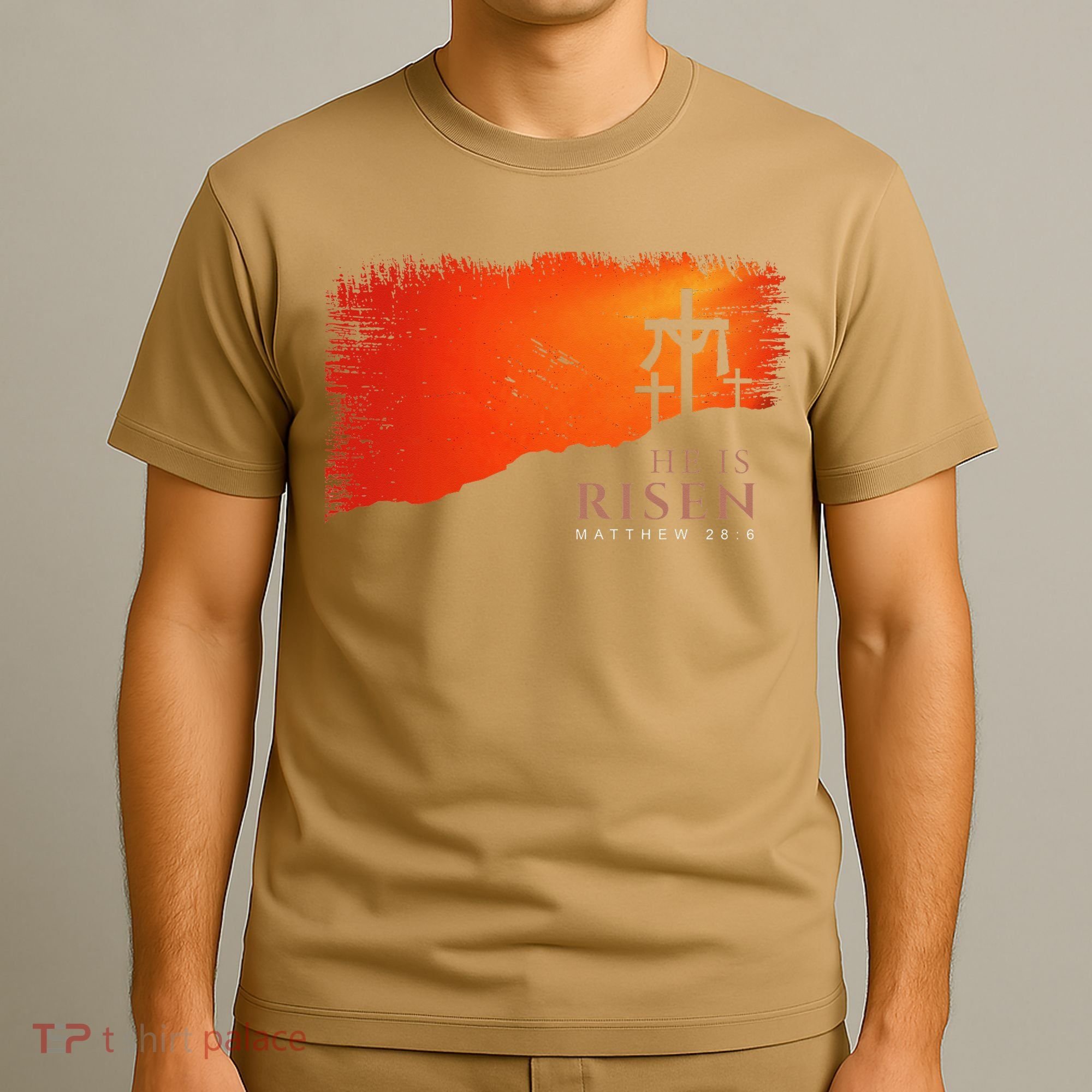 He Is Risen Matthew 286 Jesus Christ Cross Gift T-Shirt