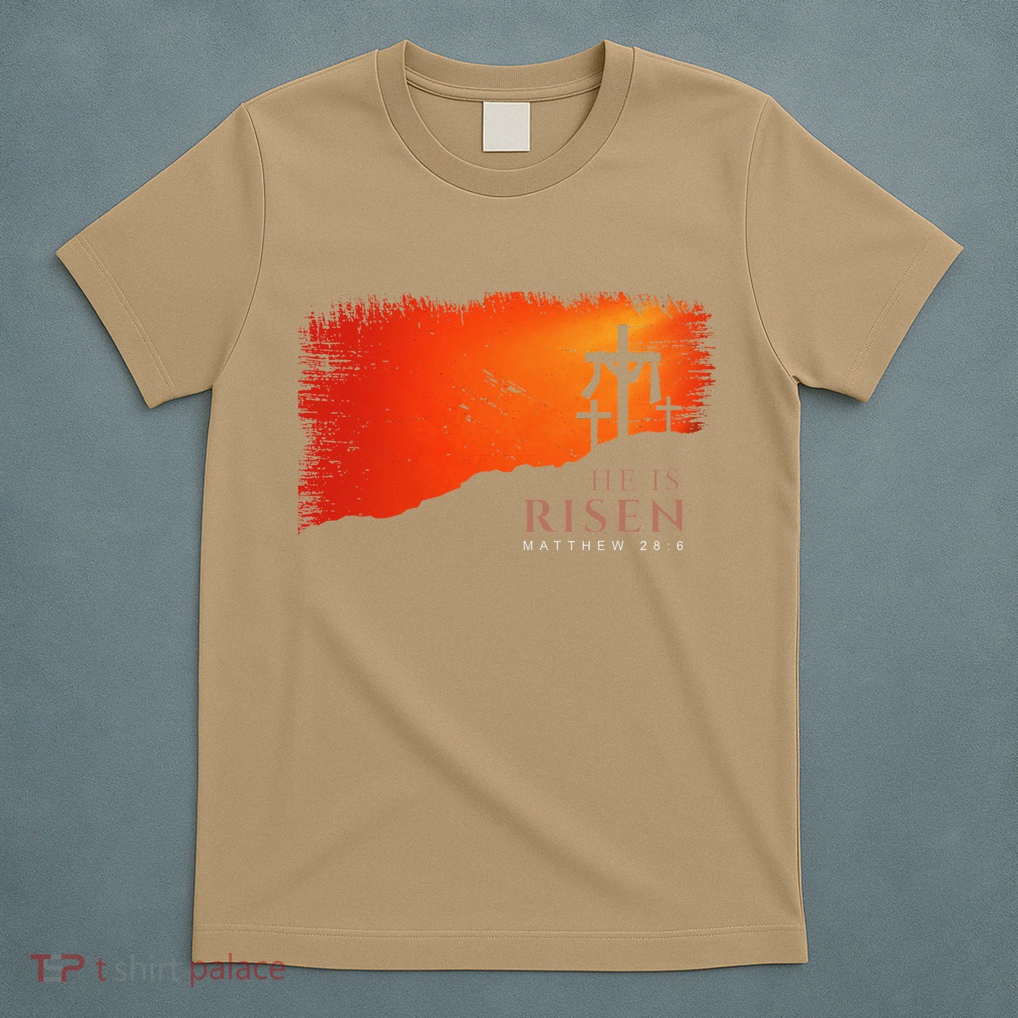 He Is Risen Matthew 286 Jesus Christ Cross Gift T-Shirt