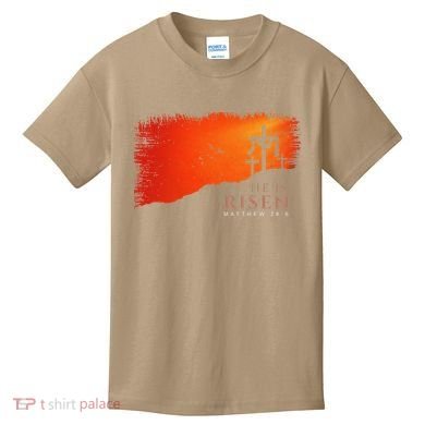 He Is Risen Matthew 286 Jesus Christ Cross Gift Kids T-Shirt