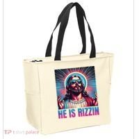 He Is Rizzin Jesus Tote Bag thumb 2