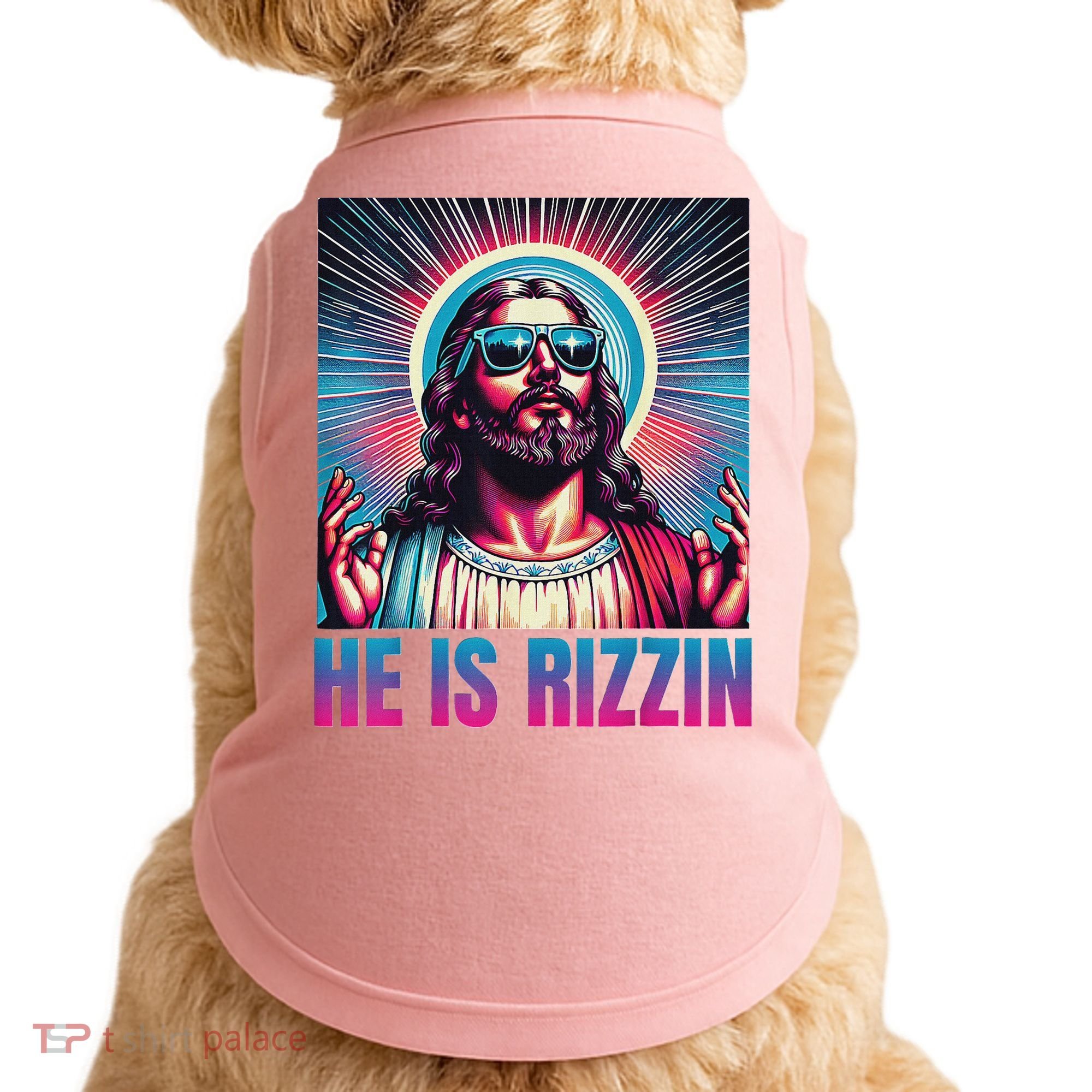 He Is Rizzin Jesus Doggie Tank