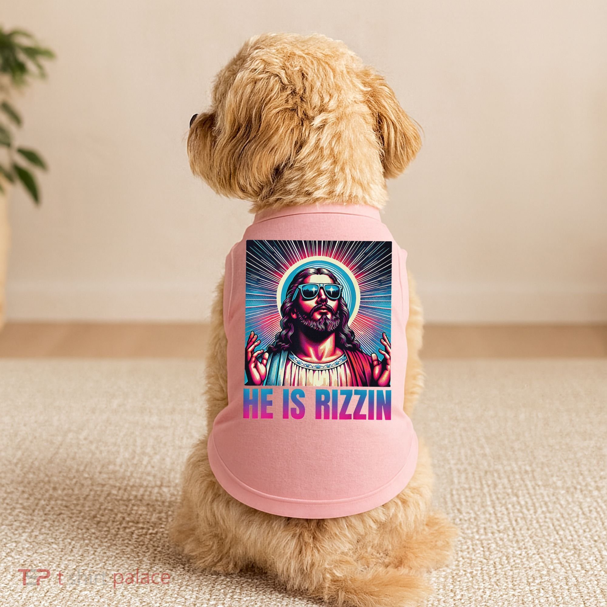 He Is Rizzin Jesus Doggie Tank