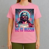 He Is Rizzin Jesus T-Shirt thumb 4