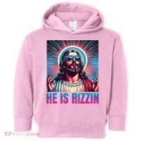 He Is Rizzin Jesus Toddler Hoodie thumb 0