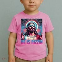 He Is Rizzin Jesus Toddler T-Shirt thumb 2