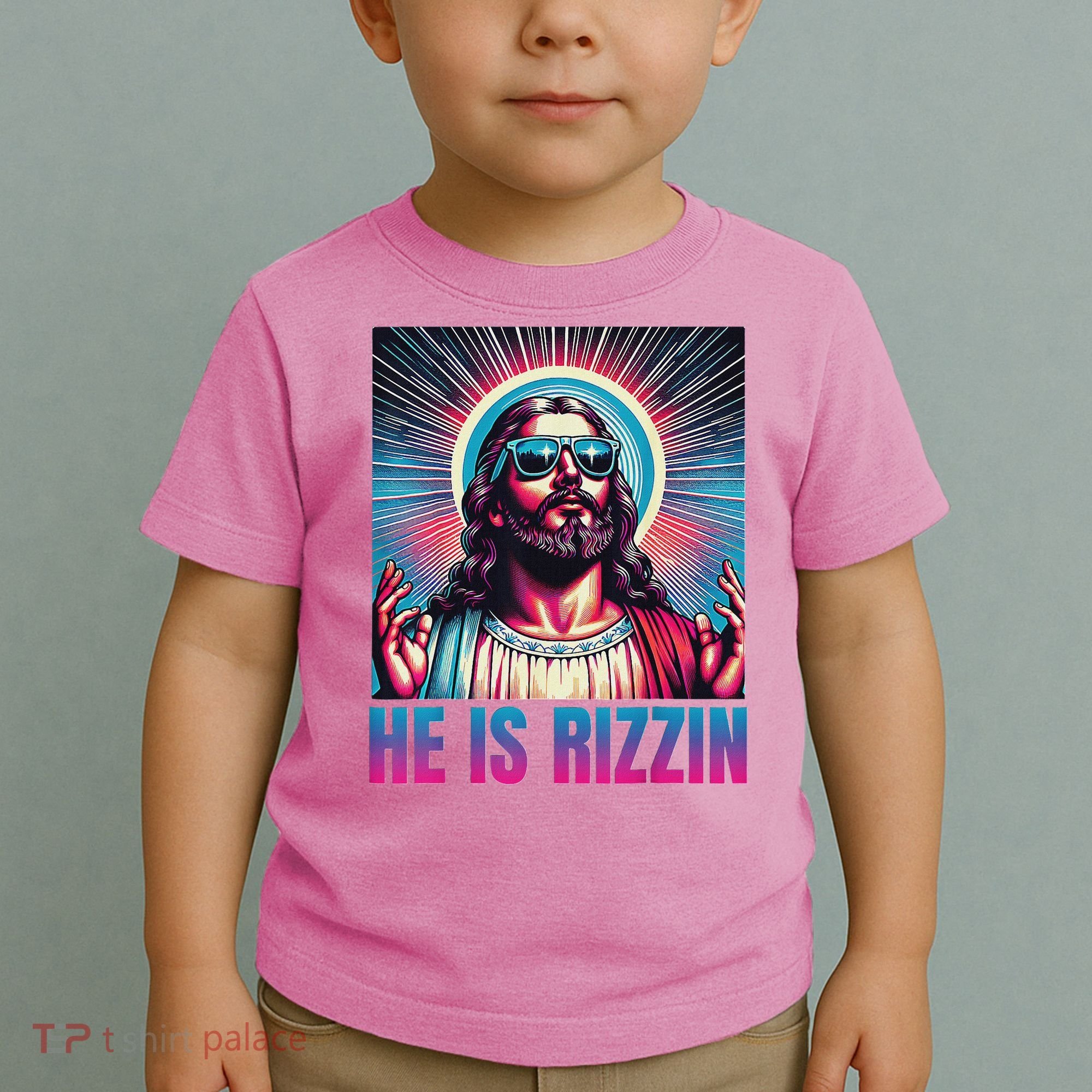 He Is Rizzin Jesus Toddler T-Shirt
