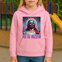 He Is Rizzin Jesus Kids Hoodie thumb 3