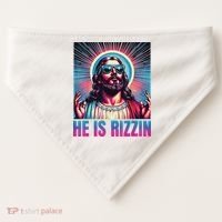 He Is Rizzin Jesus USA-Made Doggie Bandana thumb 0