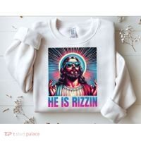 He Is Rizzin Jesus Sweatshirt thumb 2