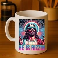 He Is Rizzin Jesus Coffee Mug thumb 4