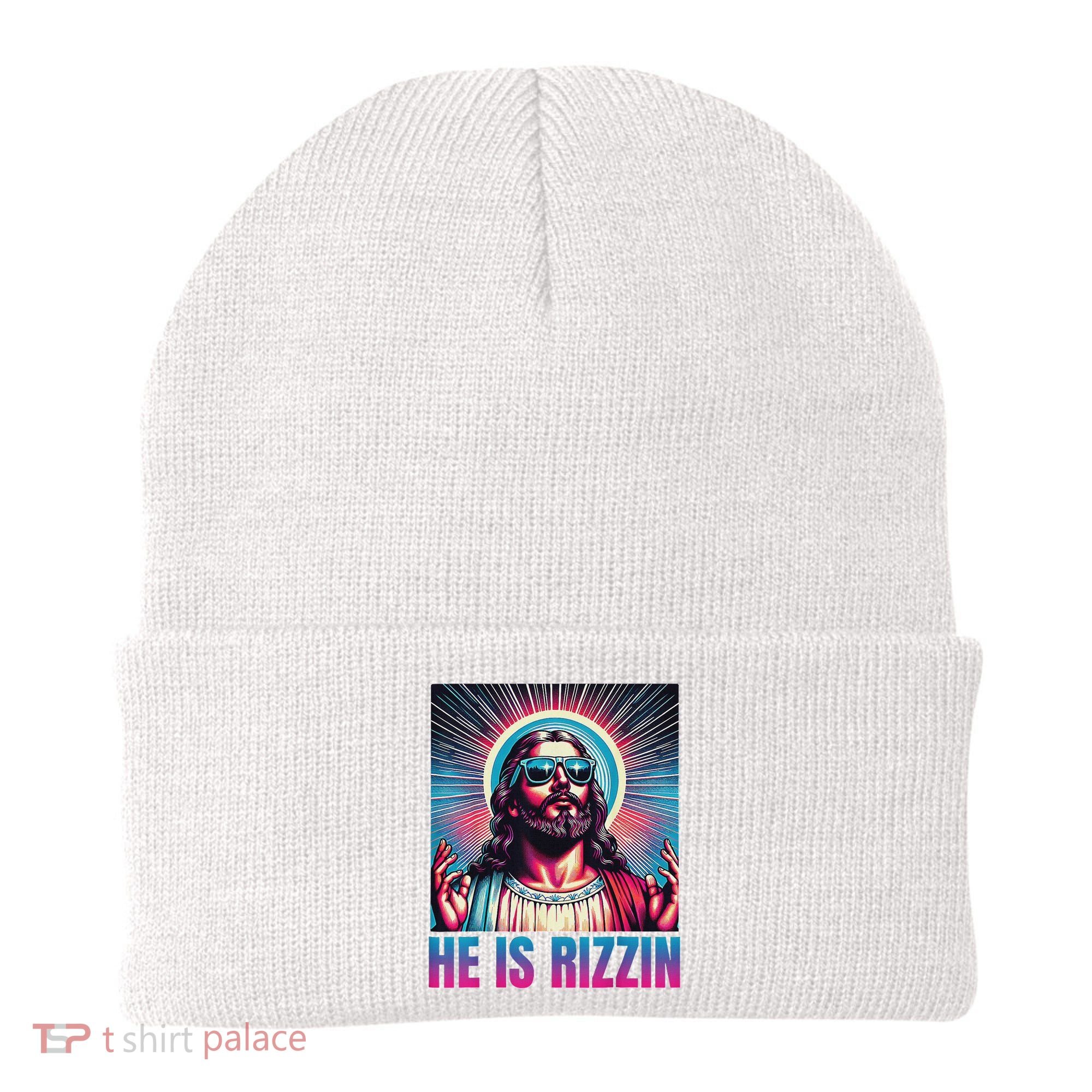 He Is Rizzin Jesus Beanie