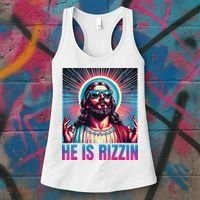 He Is Rizzin Jesus Women's Tank Top thumb 3