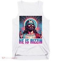 He Is Rizzin Jesus Tank Top thumb 0