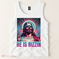 He Is Rizzin Jesus Tank Top thumb 2