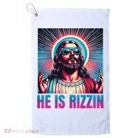 He Is Rizzin Jesus Golf Towel thumb 0