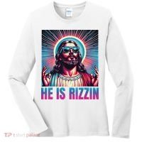 He Is Rizzin Jesus Women's Long Sleeve Shirt thumb 0