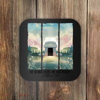 He Is Risen Easter Christian Empty Tomb Jesus Resurrection  Coaster thumb 0
