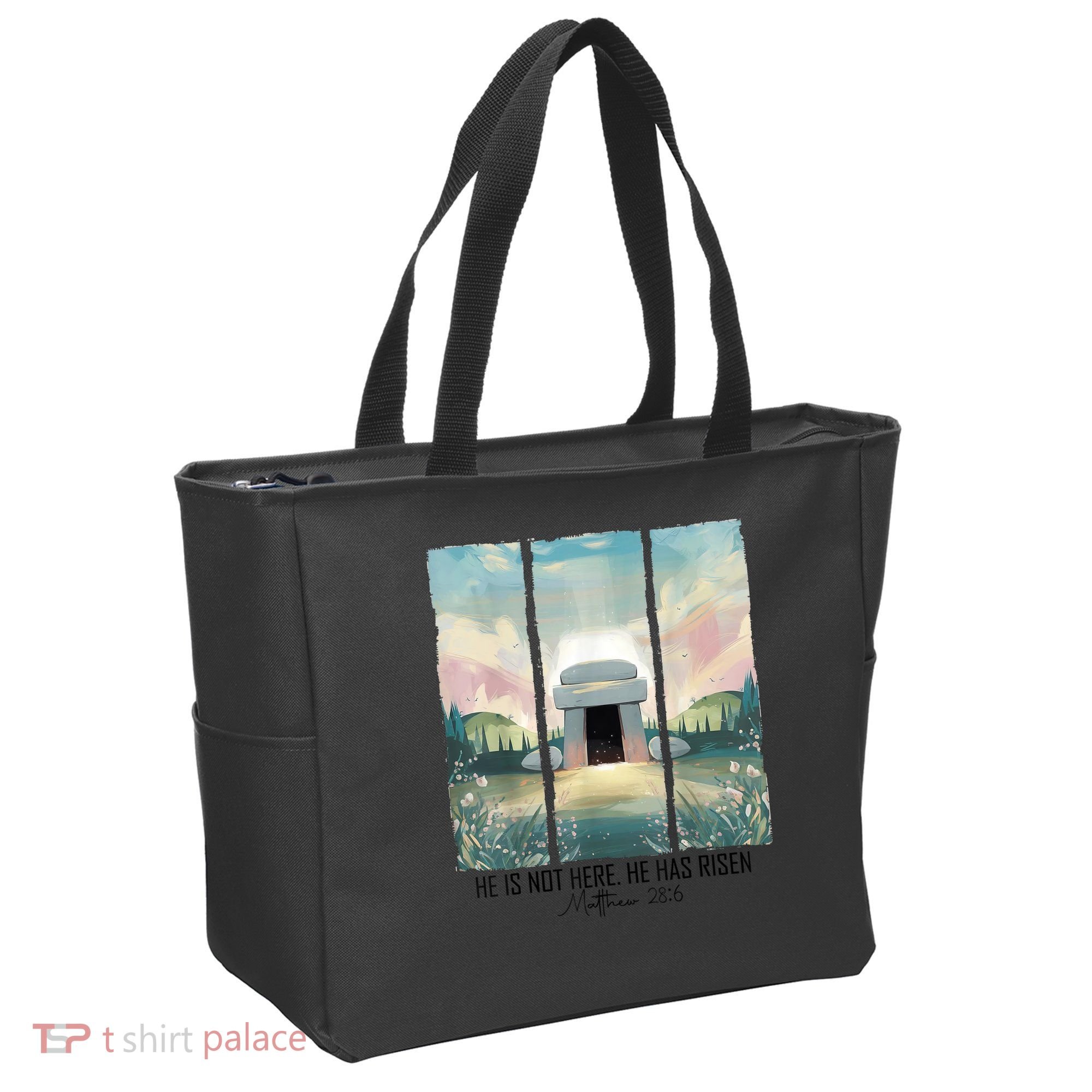 He Is Risen Easter Christian Empty Tomb Jesus Resurrection  Tote Bag