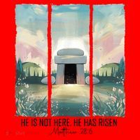 He Is Risen Easter Christian Empty Tomb Jesus Resurrection  Santa Hat thumb 1