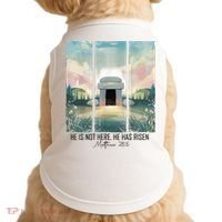 He Is Risen Easter Christian Empty Tomb Jesus Resurrection  Doggie Tank thumb 0