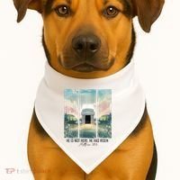 He Is Risen Easter Christian Empty Tomb Jesus Resurrection  USA-Made Doggie Bandana thumb 1