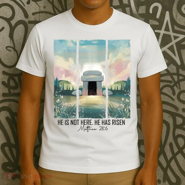 He Is Risen Easter Christian Empty Tomb Jesus Resurrection  T-Shirt