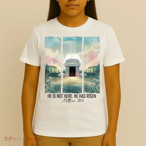 He Is Risen Easter Christian Empty Tomb Jesus Resurrection  T-Shirt