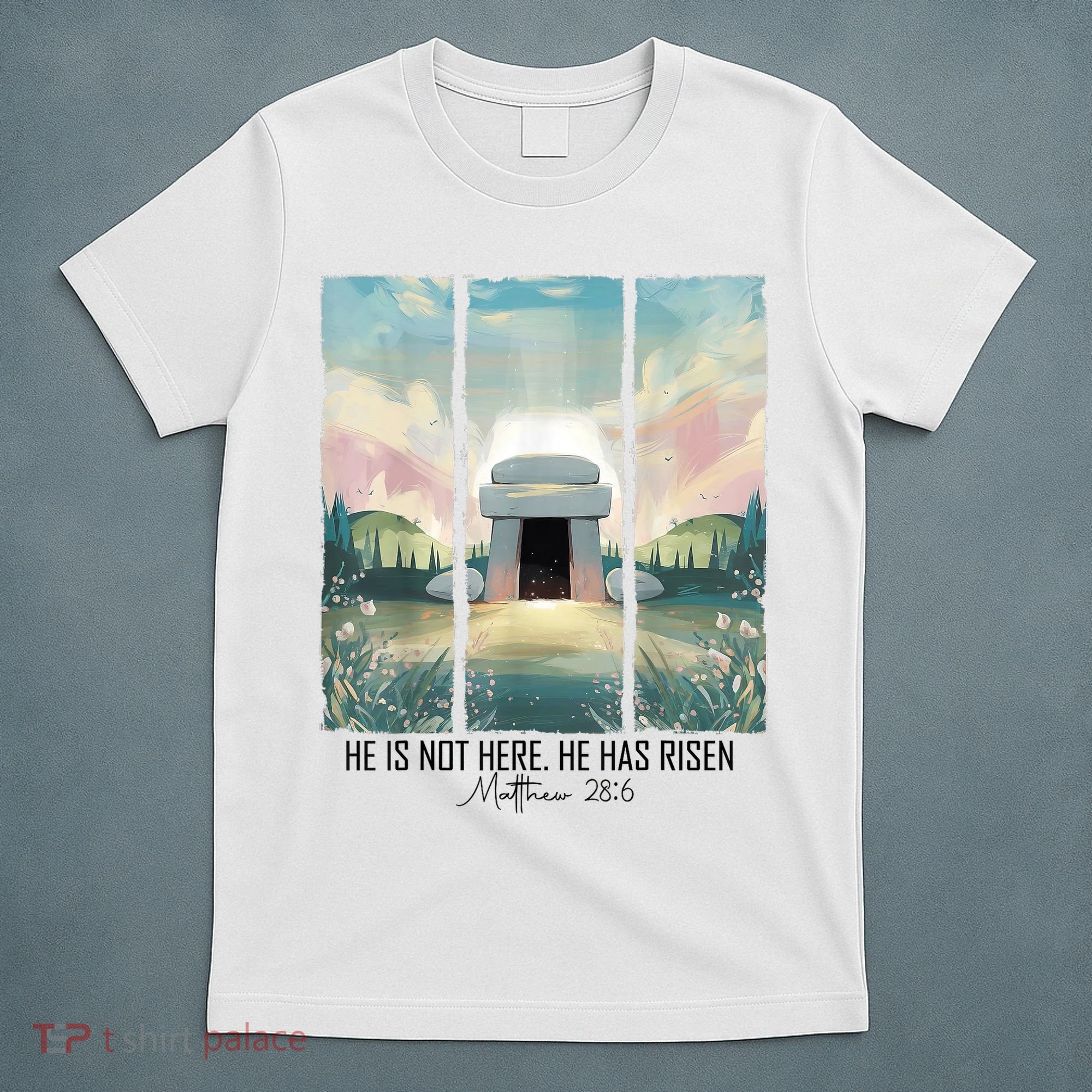 He Is Risen Easter Christian Empty Tomb Jesus Resurrection  T-Shirt