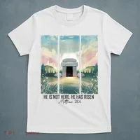 He Is Risen Easter Christian Empty Tomb Jesus Resurrection  T-Shirt thumb 5