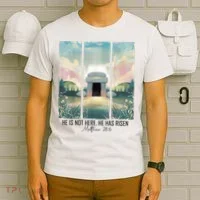 He Is Risen Easter Christian Empty Tomb Jesus Resurrection  T-Shirt thumb 6