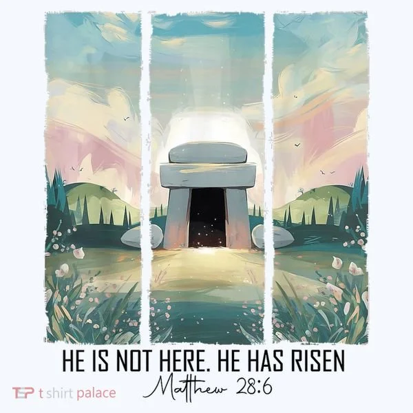 He Is Risen Easter Christian Empty Tomb Jesus Resurrection  T-Shirt