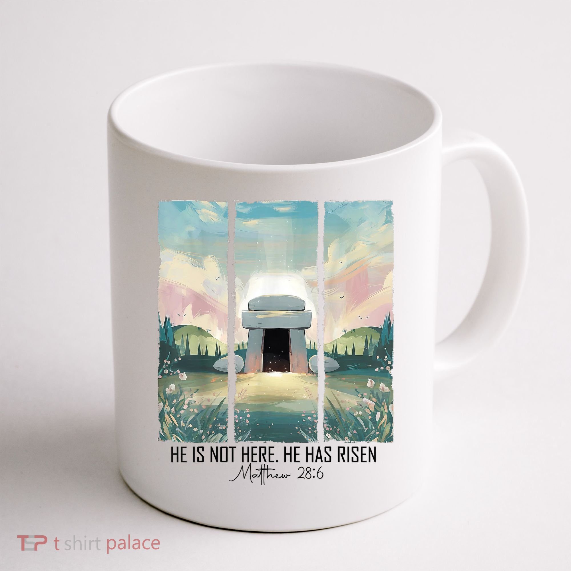He Is Risen Easter Christian Empty Tomb Jesus Resurrection  Coffee Mug