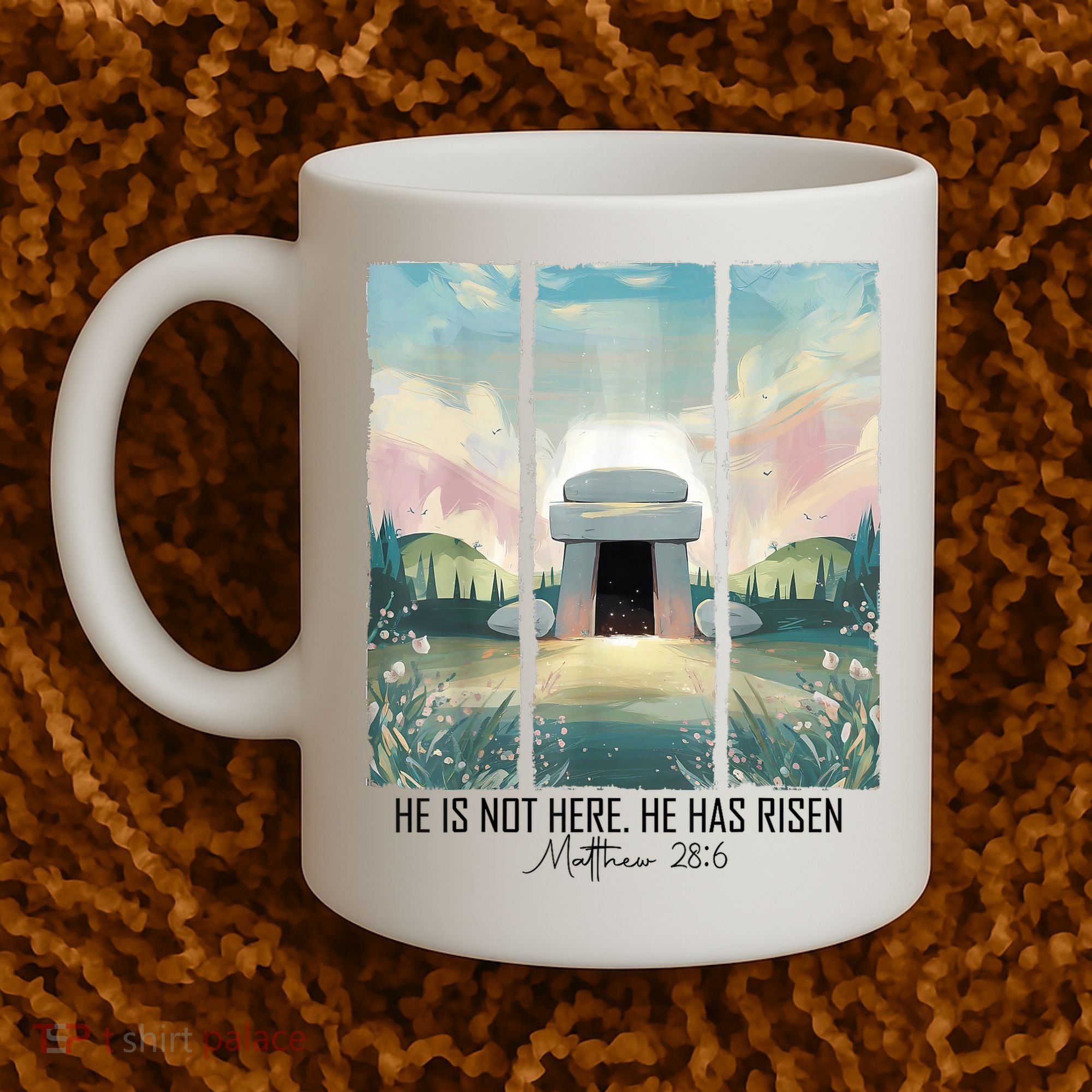 He Is Risen Easter Christian Empty Tomb Jesus Resurrection  Coffee Mug
