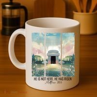 He Is Risen Easter Christian Empty Tomb Jesus Resurrection  Coffee Mug thumb 4