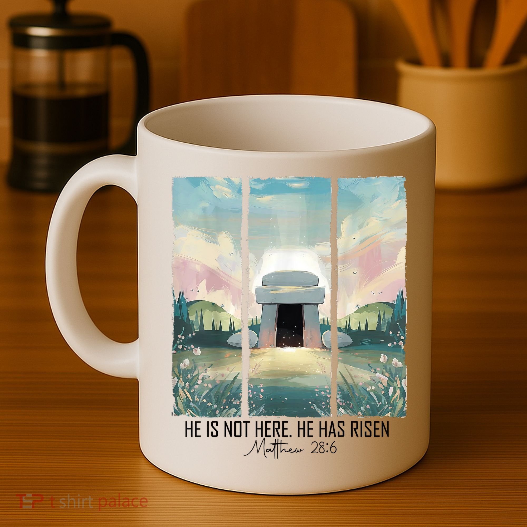 He Is Risen Easter Christian Empty Tomb Jesus Resurrection  Coffee Mug