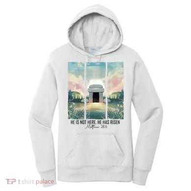 He Is Risen Easter Christian Empty Tomb Jesus Resurrection  Women's Hoodie