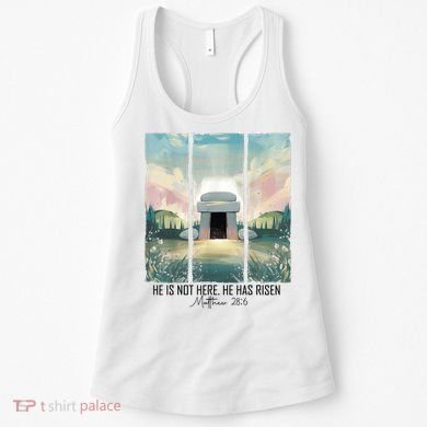 He Is Risen Easter Christian Empty Tomb Jesus Resurrection  Women's Tank Top