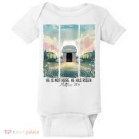 He Is Risen Easter Christian Empty Tomb Jesus Resurrection  Baby Bodysuit thumb 0