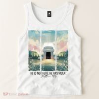 He Is Risen Easter Christian Empty Tomb Jesus Resurrection  Tank Top thumb 2