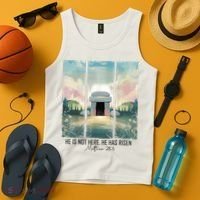 He Is Risen Easter Christian Empty Tomb Jesus Resurrection  Tank Top thumb 4
