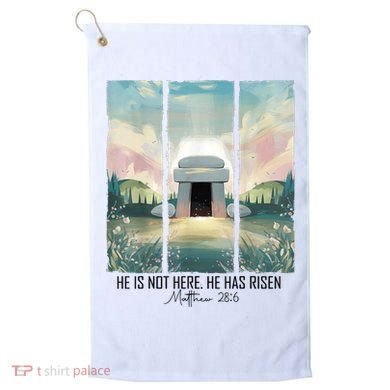 He Is Risen Easter Christian Empty Tomb Jesus Resurrection  Golf Towel