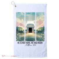 He Is Risen Easter Christian Empty Tomb Jesus Resurrection  Golf Towel thumb 0